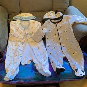 3 month old boy footie PJ with hat
